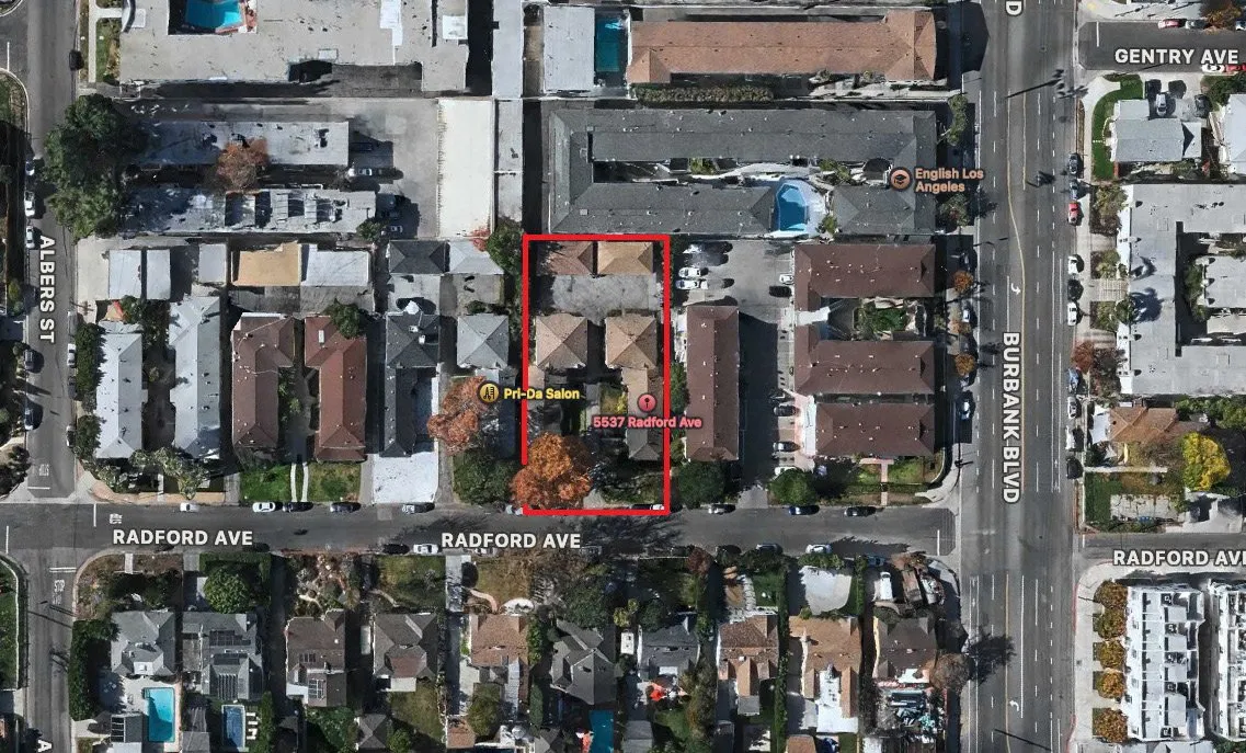 5527-5533 Radford Ave, Valley Village, Multifamily – 8 units (two fourplexes)